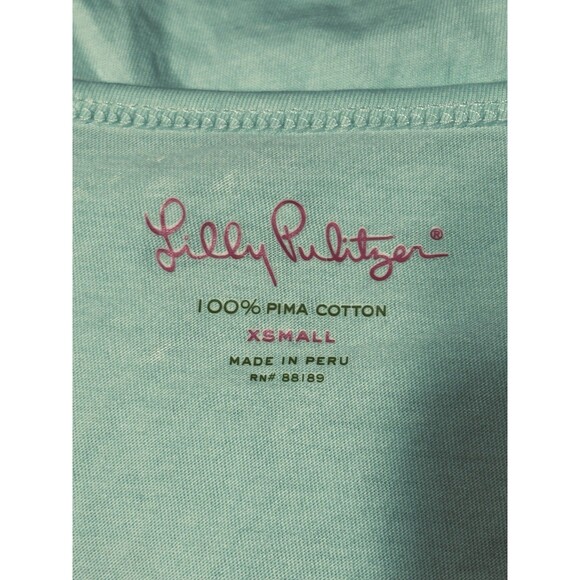 NWT Lilly Pulitzer Size XS Sand Bar Blu Clementina Top Feminine Everyday - Picture 7 of 7